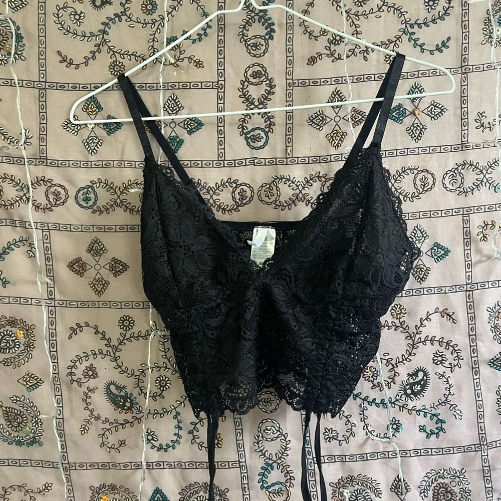 Medium black lingerie top